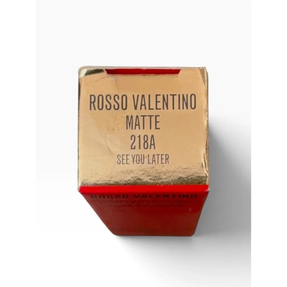 Valentino Rosso Valentino Matte Lipstick 218A See You Later Red 0.12oz NEW